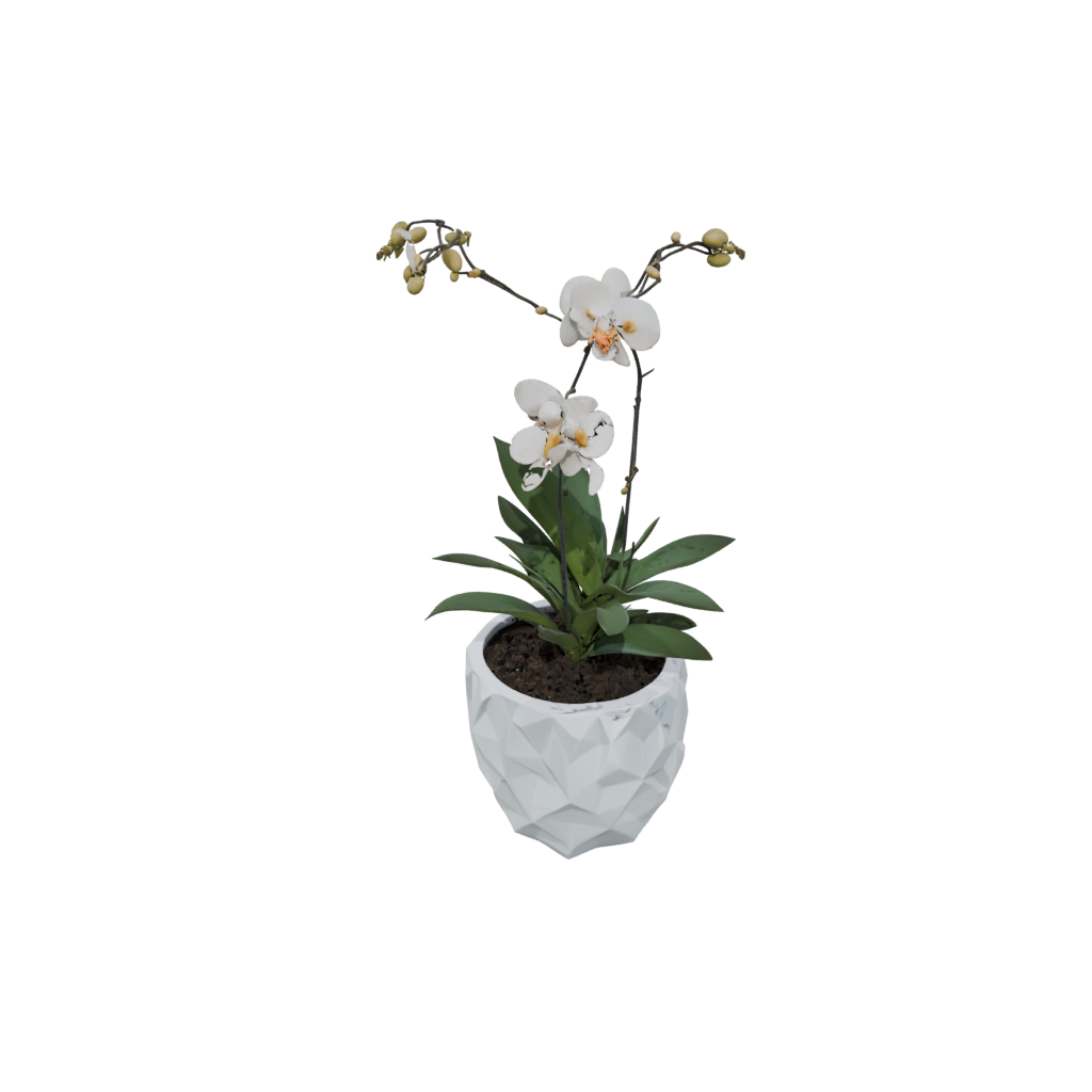 Camo Geometric Orchid Pot With Drainage — home decor 3D print model, STL