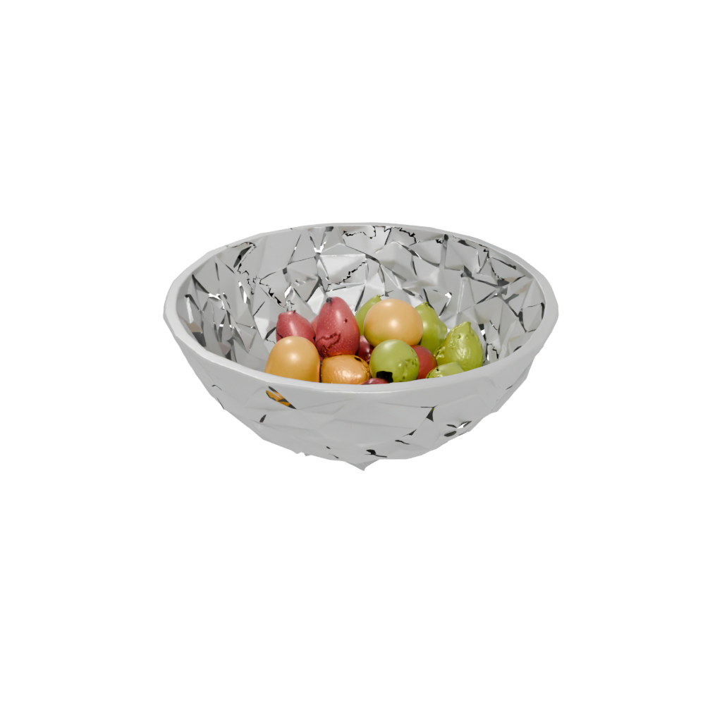 Camo Geometric Sculptural Fruit Bowl — home decor 3D print model, STL