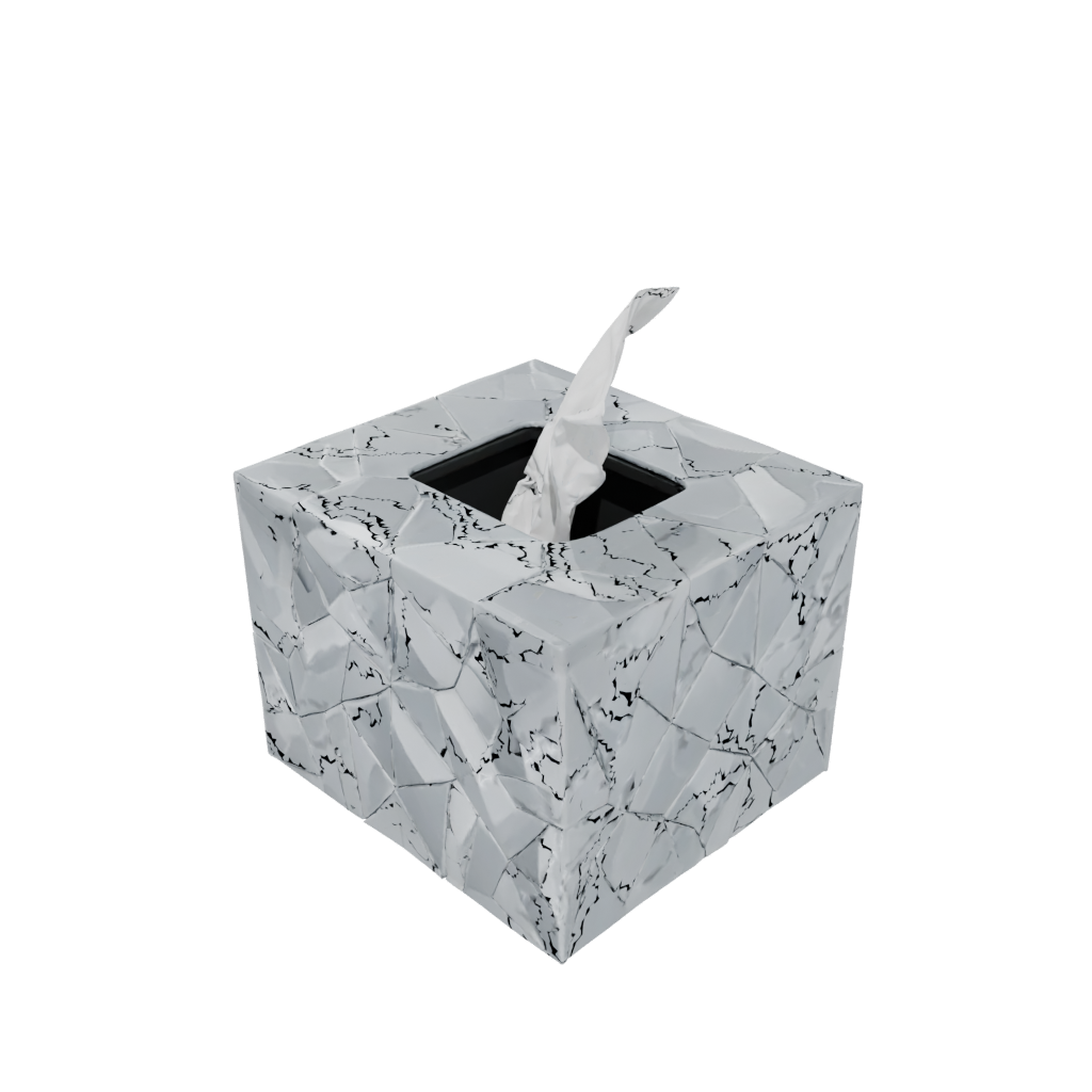 Camo Geometric Tissue Box Cover — home decor 3D print model, STL