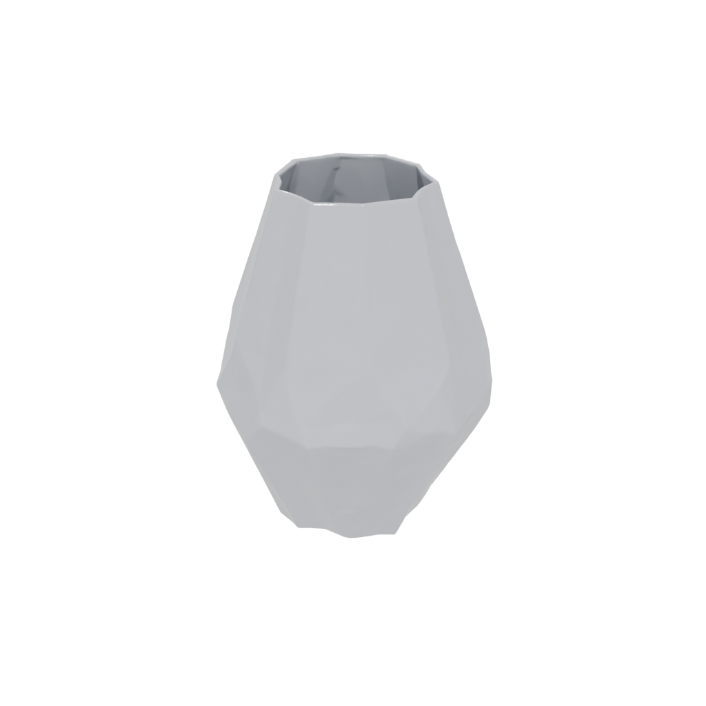 Camo Geometric Faceted Vase