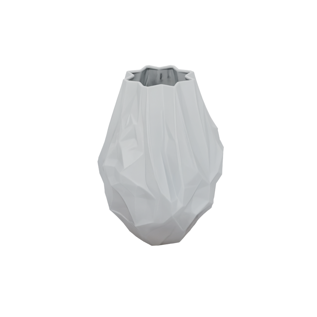 Camo Organic Geometric Faceted Vase