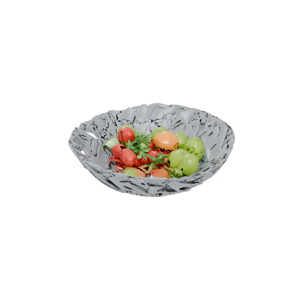 Camo Organic Sculptural Fruit Bowl — home decor 3D print model, STL