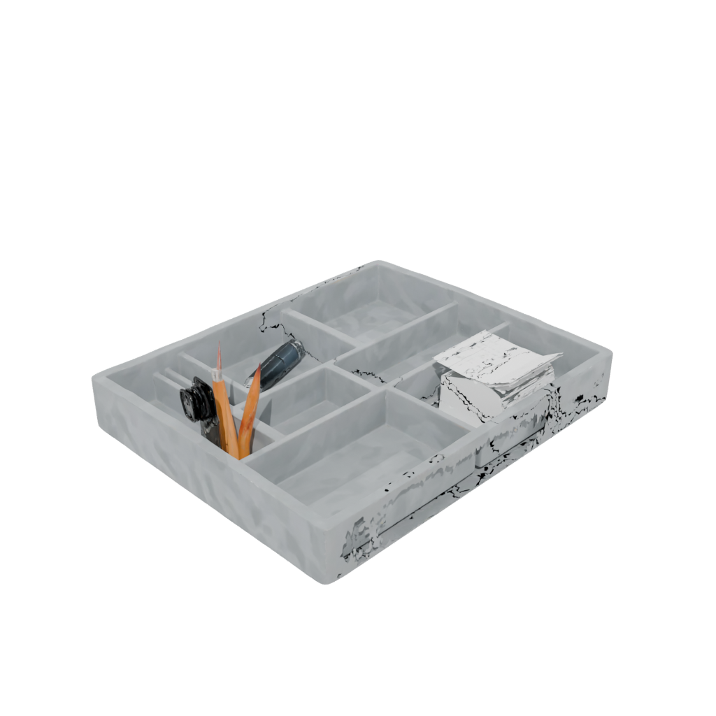 Camo Rustic Desk Tidy Tray — home decor 3D print model, STL