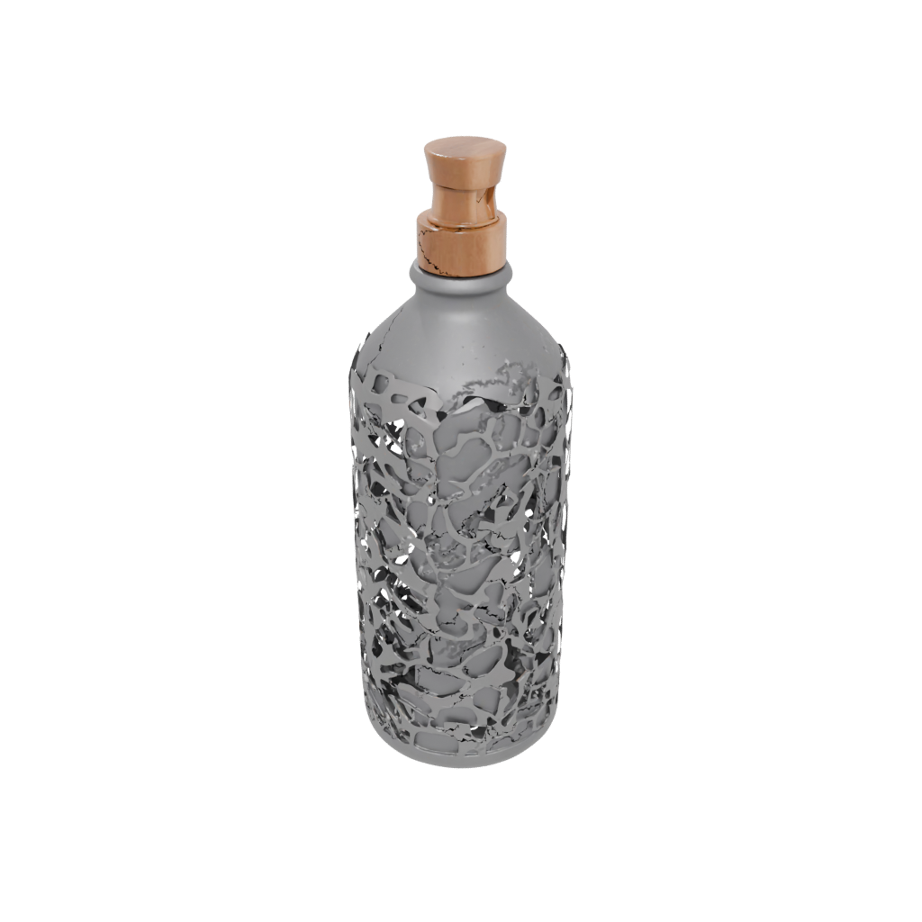 Camo Rustic Diffuser Bottle Sleeve — home decor 3D print model, STL
