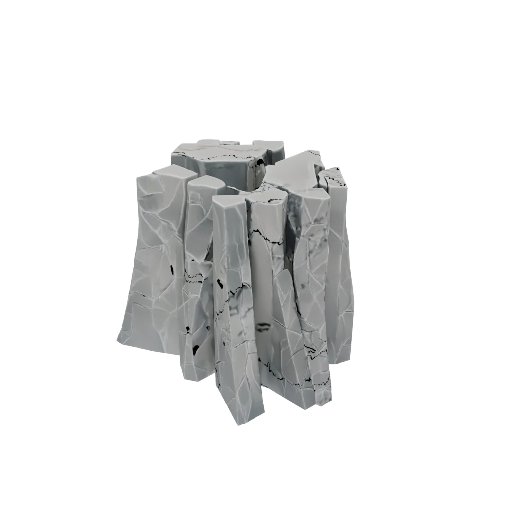 Camo Rustic Geometric Bookends — home decor 3D print model, STL