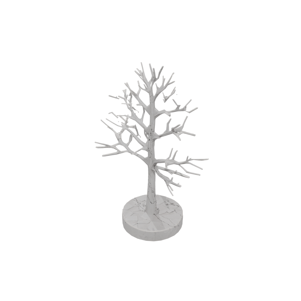 Camo Rustic Jewelry Tree Stand — home decor 3D print model, STL