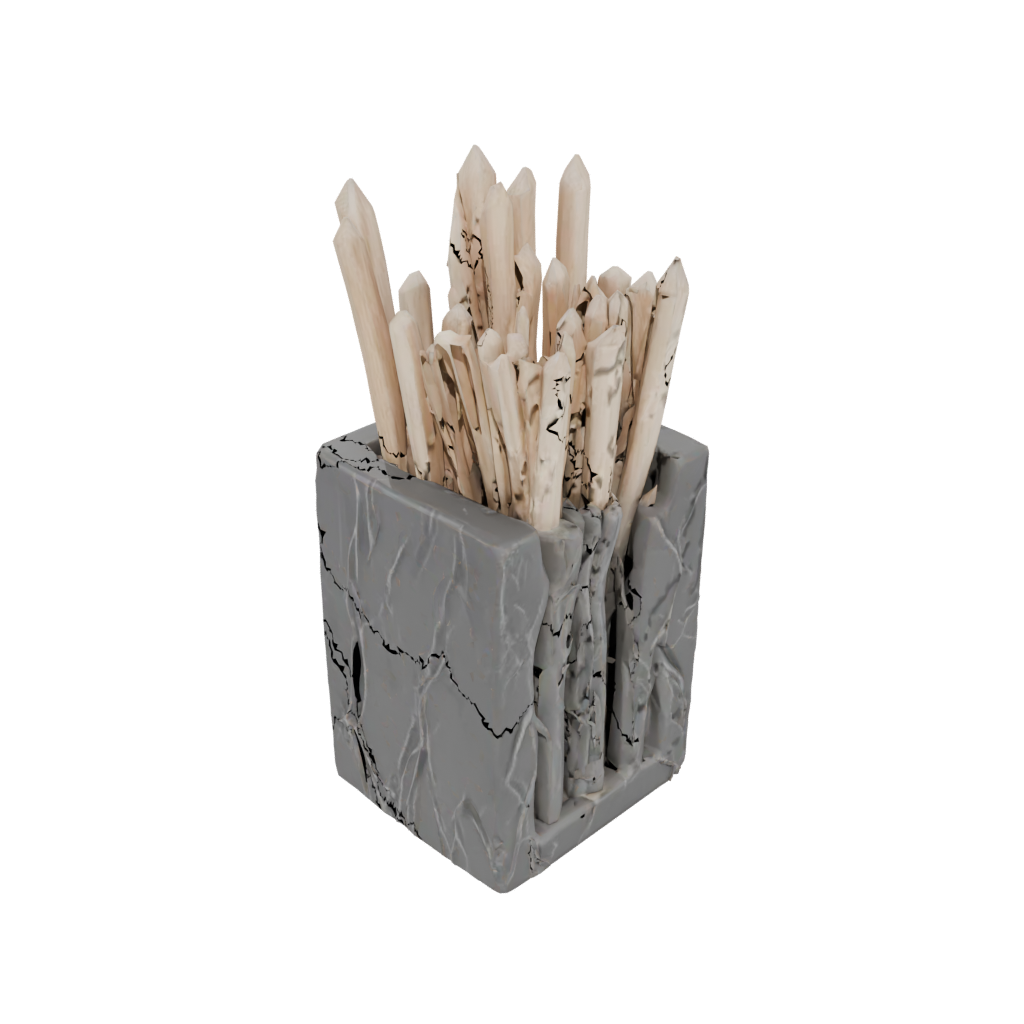 Camo Rustic Matchstick Holder — home decor 3D print model, STL