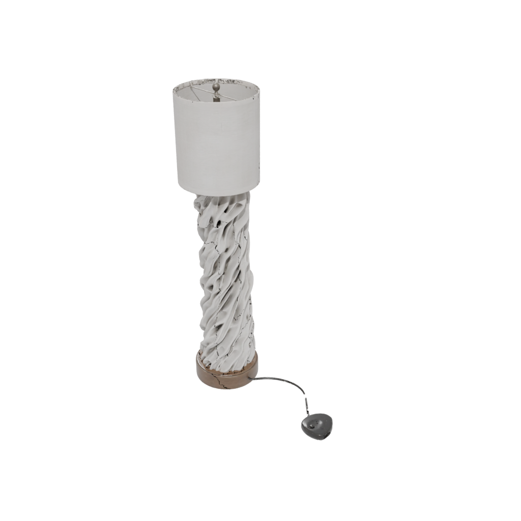 Camo Rustic Twisted Column Lamp Base — home decor 3D print model, STL