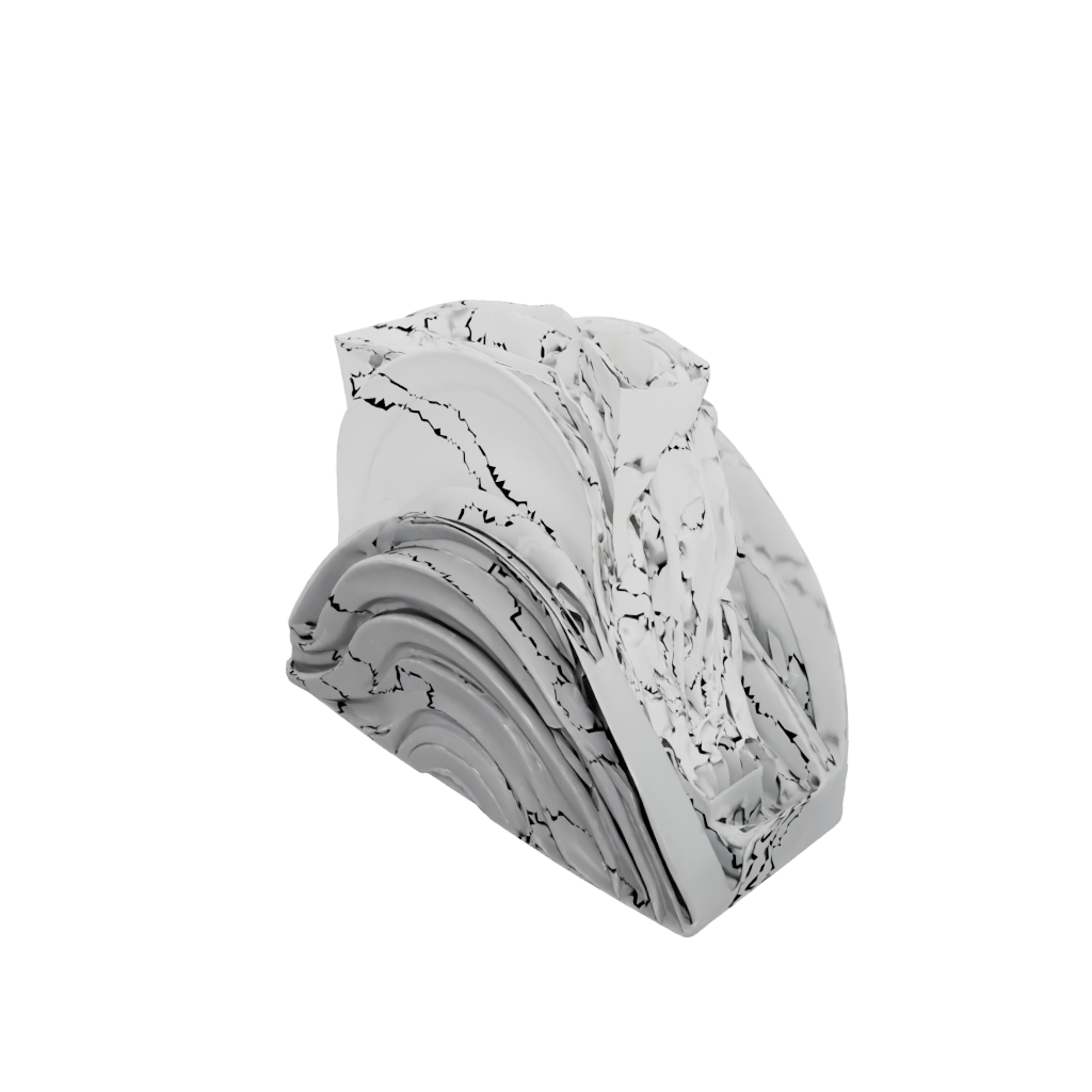 Camo Rustic Wave-Form Napkin Holder — home decor 3D print model, STL