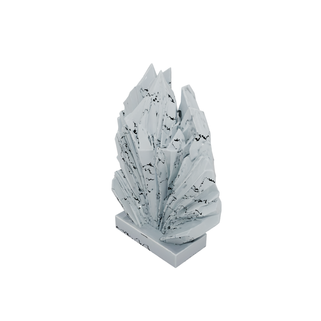 Crystal Deco Abstract Sculpture — home decor 3D print model, STL