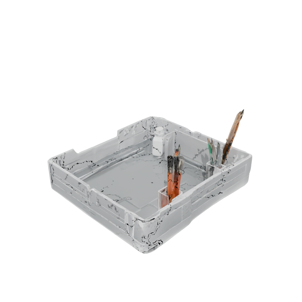 Crystal Deco Desk Tidy Tray — home decor 3D print model, STL