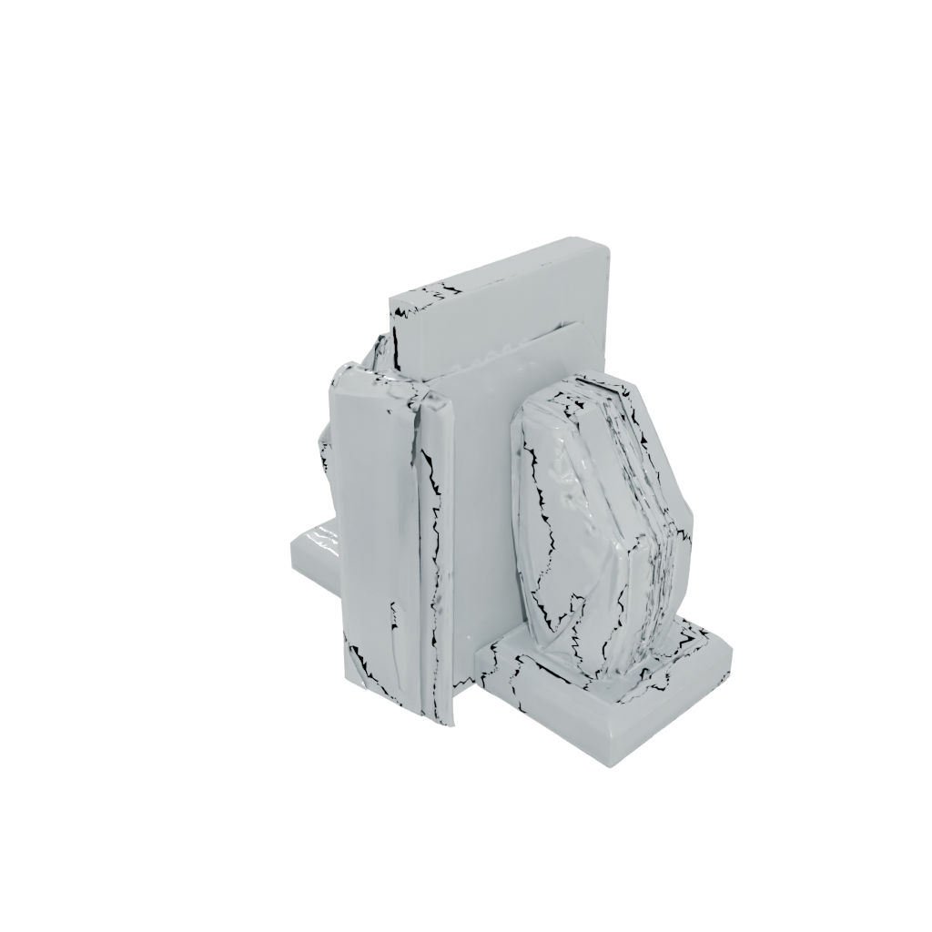 Crystal Deco Geometric Bookends — home decor 3D print model, STL