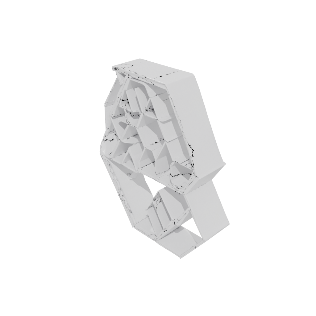 Crystal Deco Honeycomb Shelf Module — home decor 3D print model, STL