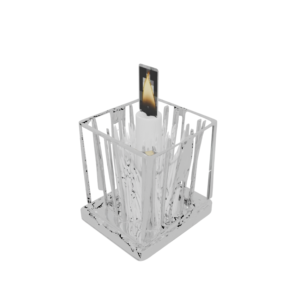 Crystal Deco Matchstick Holder — home decor 3D print model, STL