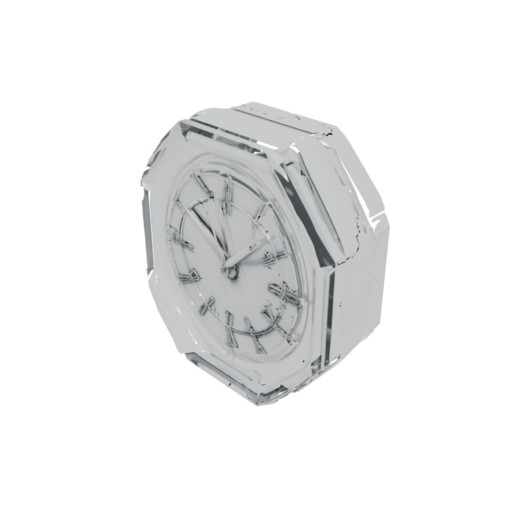 Crystal Deco Minimalist Clock Surround — home decor 3D print model, STL