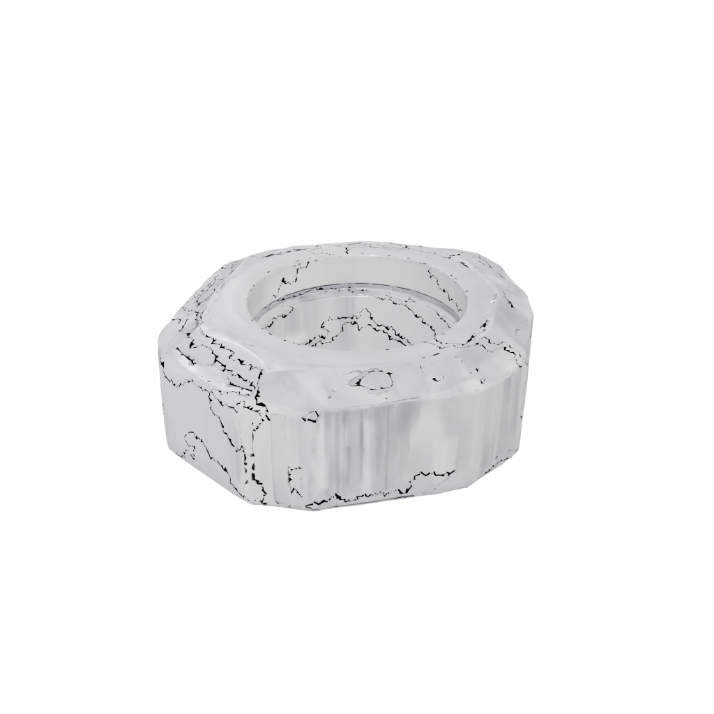 Crystal Deco Napkin Ring Set — home decor 3D print model, STL