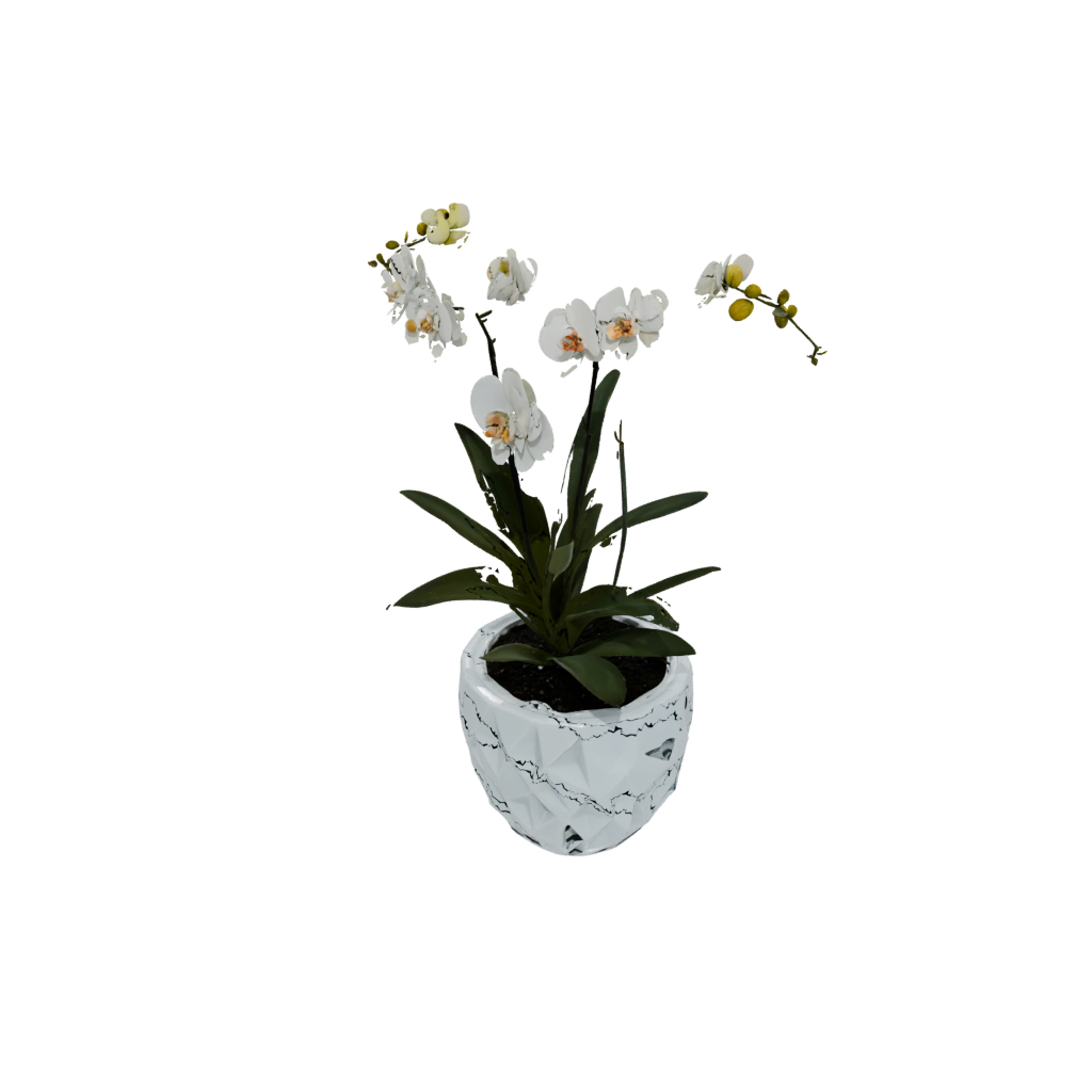 Crystal Deco Orchid Pot With Drainage — home decor 3D print model, STL