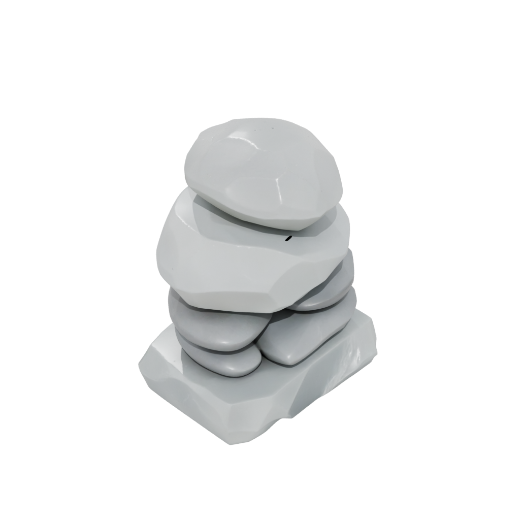 Crystal Deco Pebble Stacking Sculpture — home decor 3D print model, STL