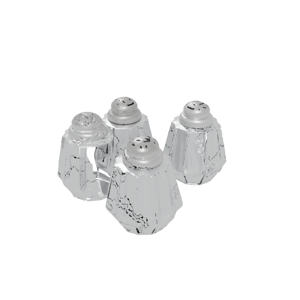 Crystal Deco Salt And Pepper Cellar Pair — home decor 3D print model, STL