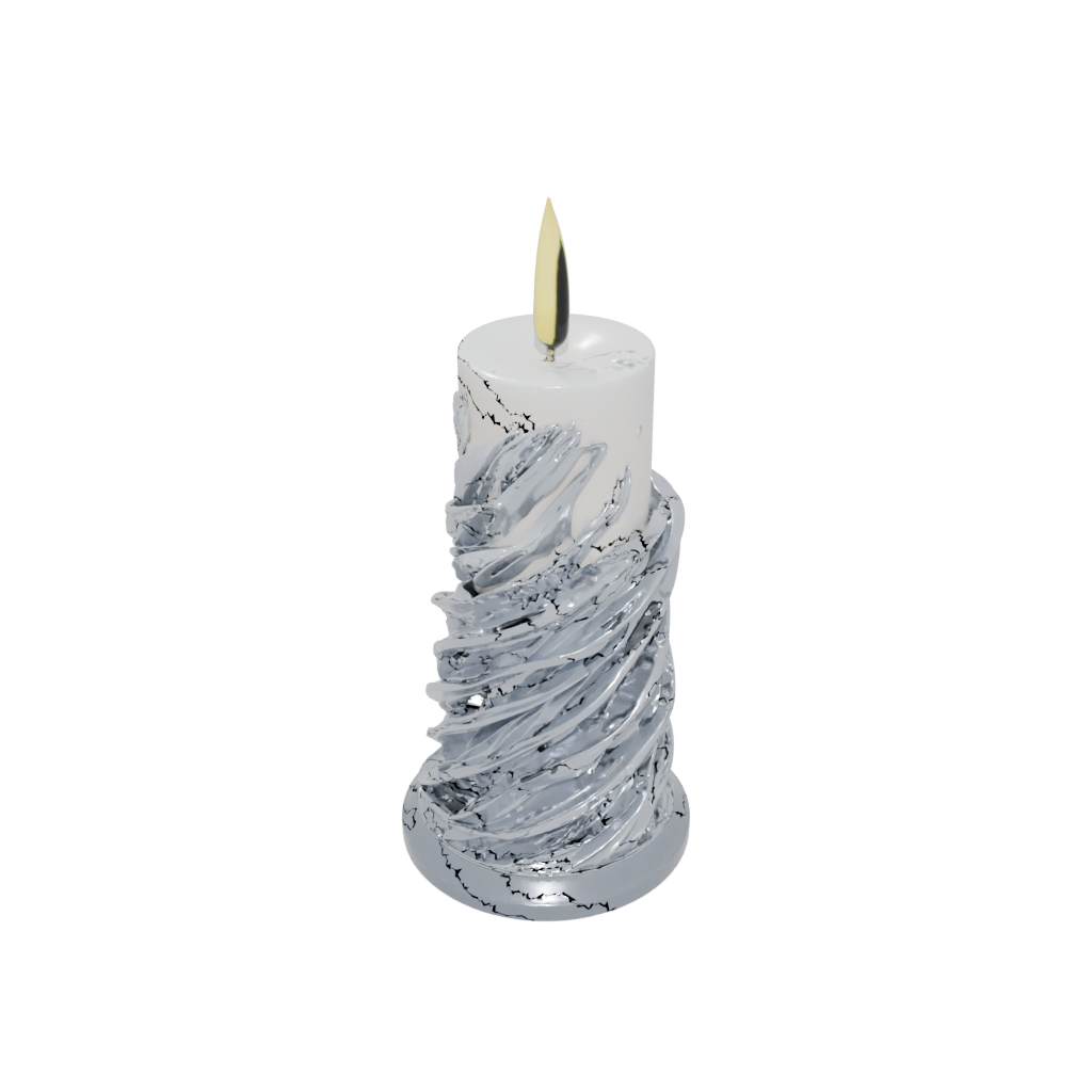 Crystal Deco Spiral Candle Holder — home decor 3D print model, STL