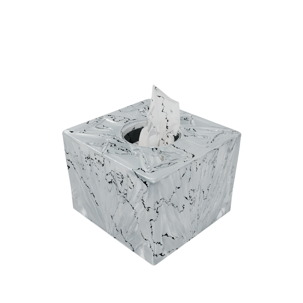 Crystal Deco Tissue Box Cover — home decor 3D print model, STL