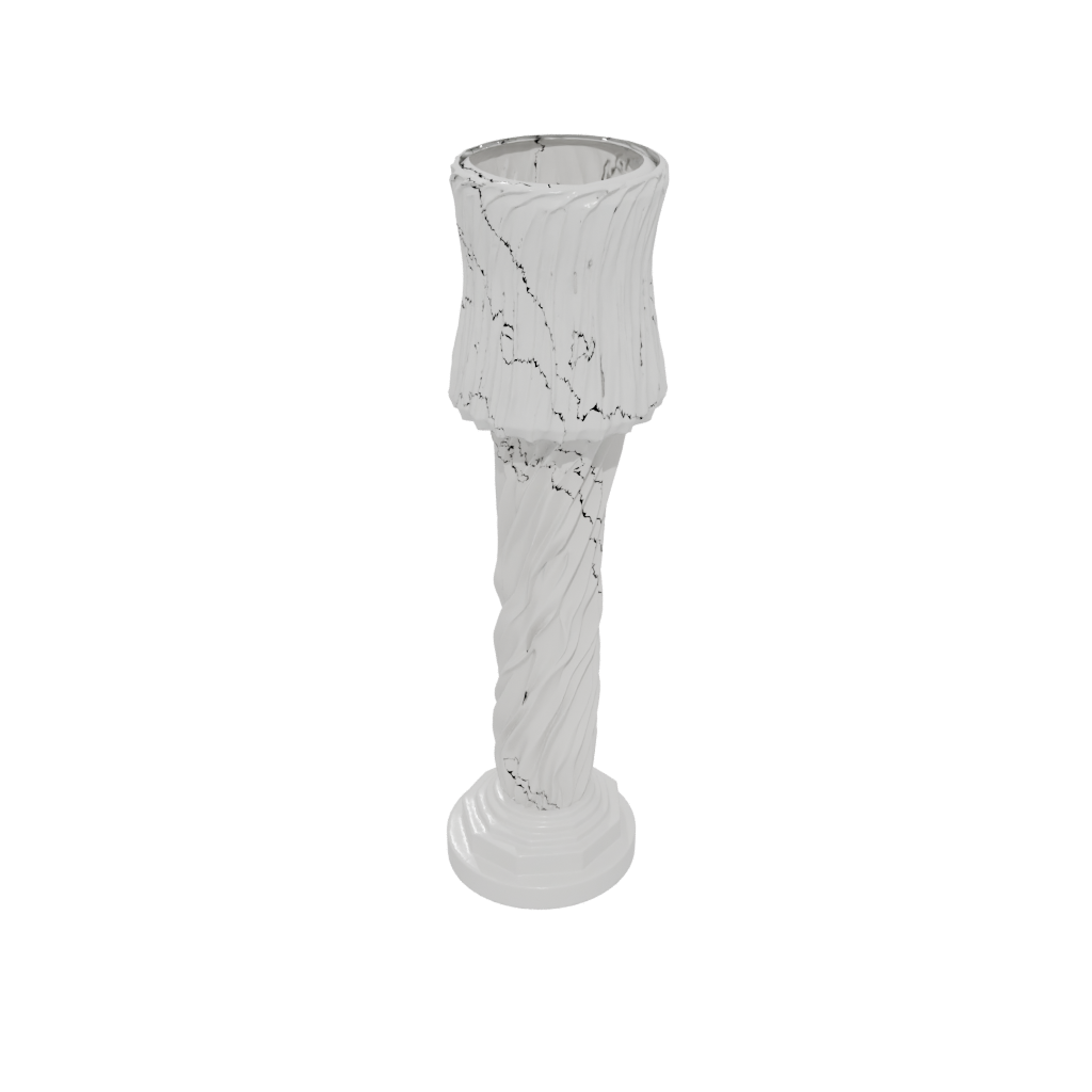 Crystal Deco Twisted Column Lamp Base — home decor 3D print model, STL