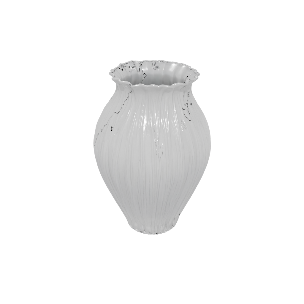 Crystal Deco Vase With Twisted Ribs — home decor 3D print model, STL