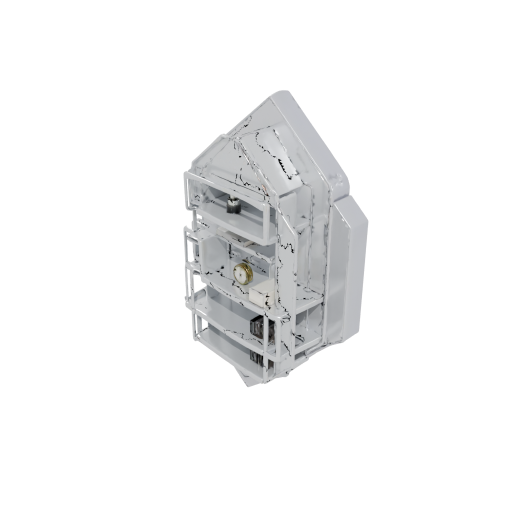 Crystal Deco Wall-Mounted Organizer — home decor 3D print model, STL