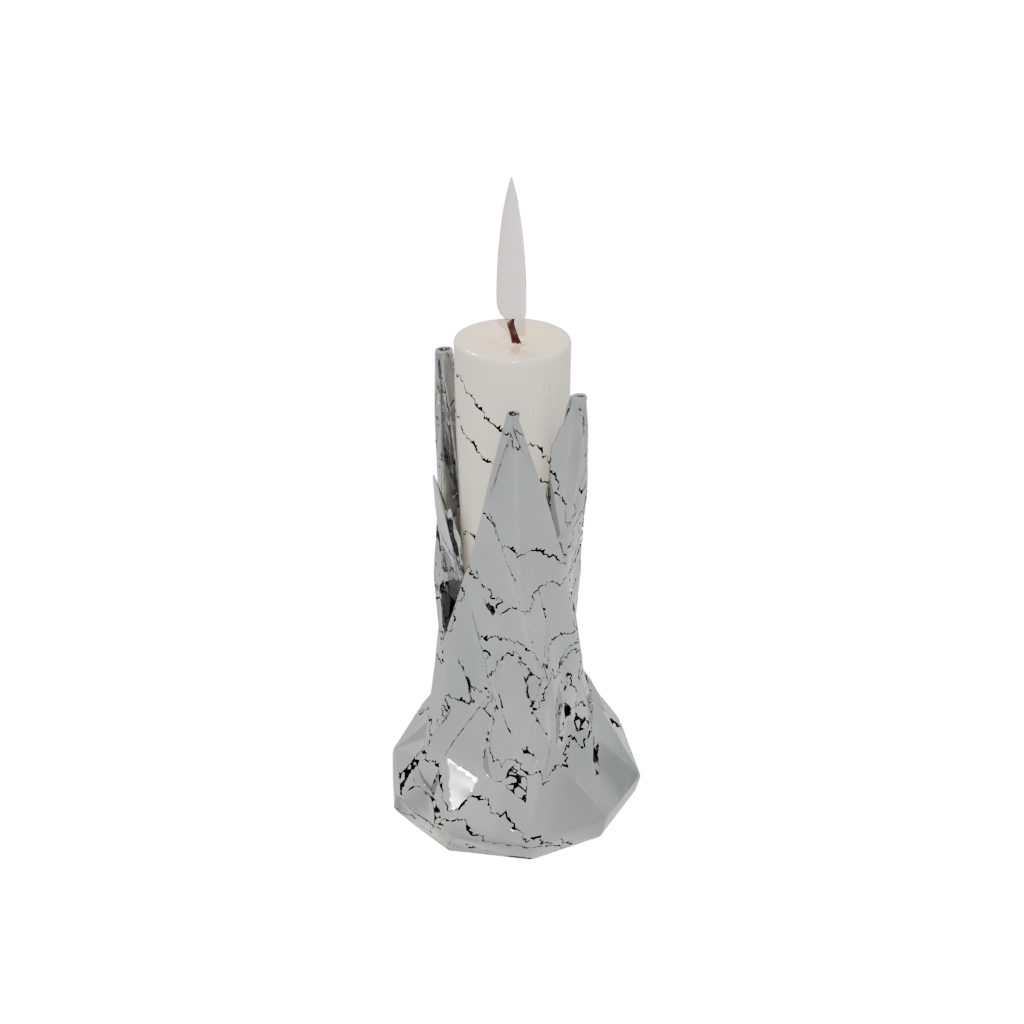 Crystal Geometric Candle Snuffer Stand
