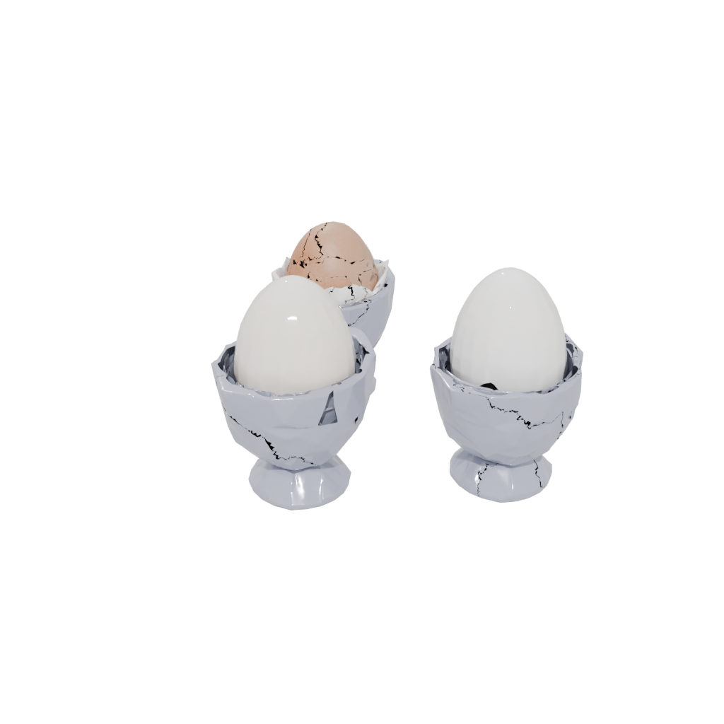 Crystal Geometric Egg Cup Set