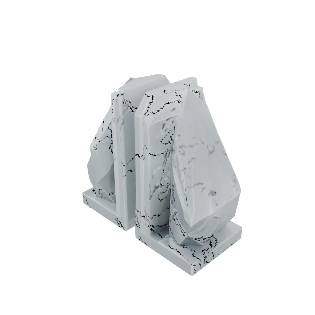 Crystal Geometric Geometric Bookends