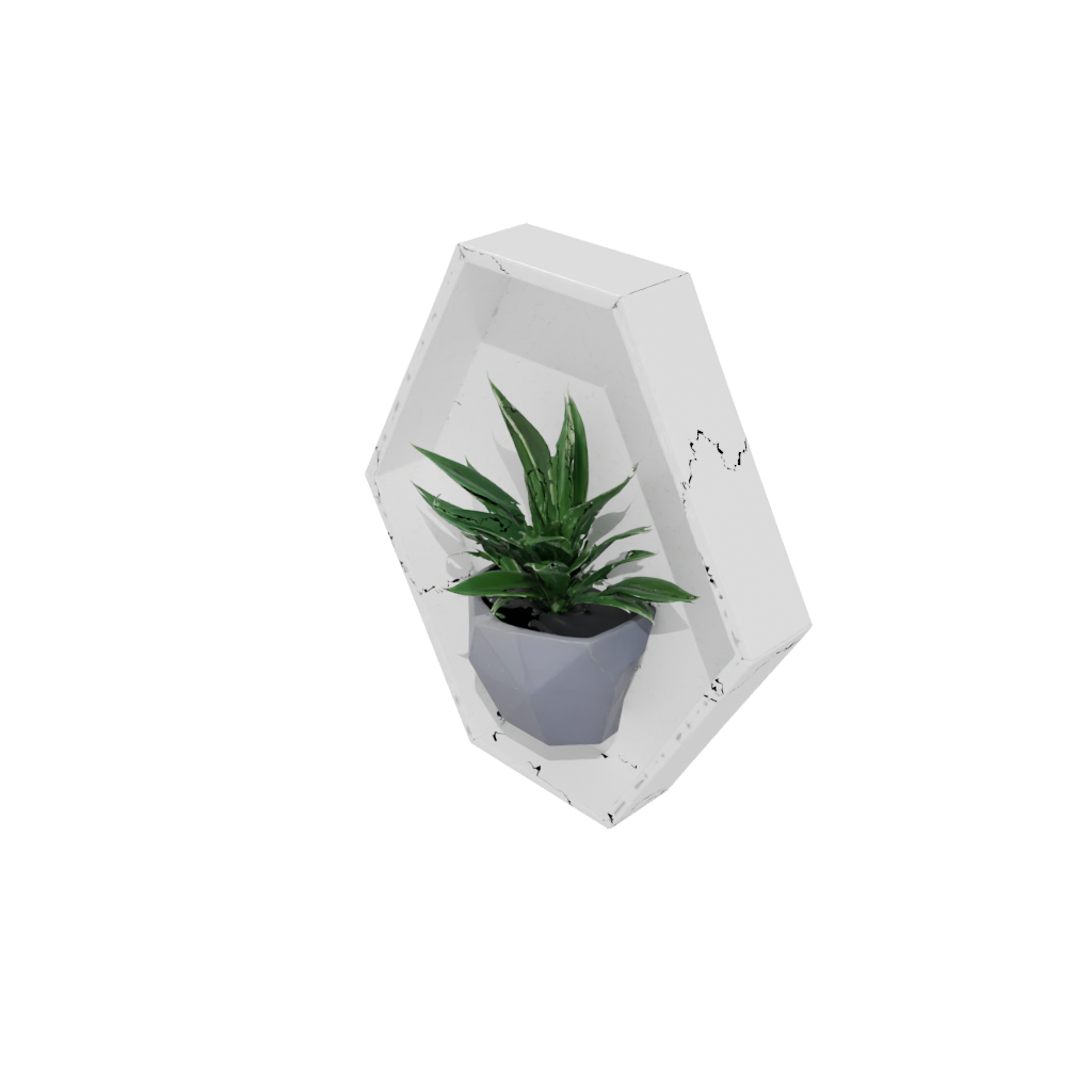 Crystal Geometric Hexagon Wall Planter