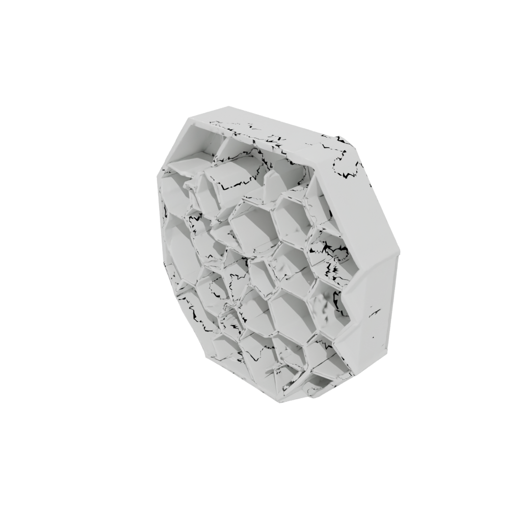 Crystal Geometric Honeycomb Shelf Module