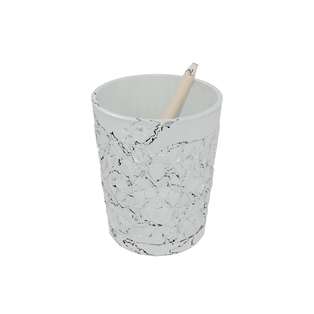 Crystal Geometric Lattice Pencil Cup