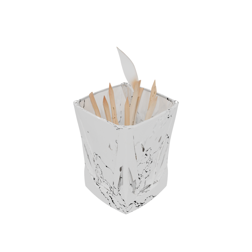 Crystal Geometric Matchstick Holder
