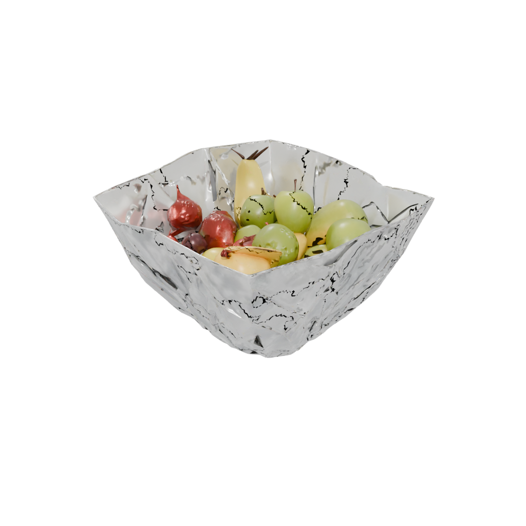 Crystal Geometric Sculptural Fruit Bowl