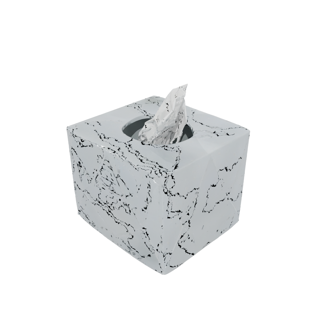 Crystal Geometric Tissue Box Cover — home decor 3D print model, STL