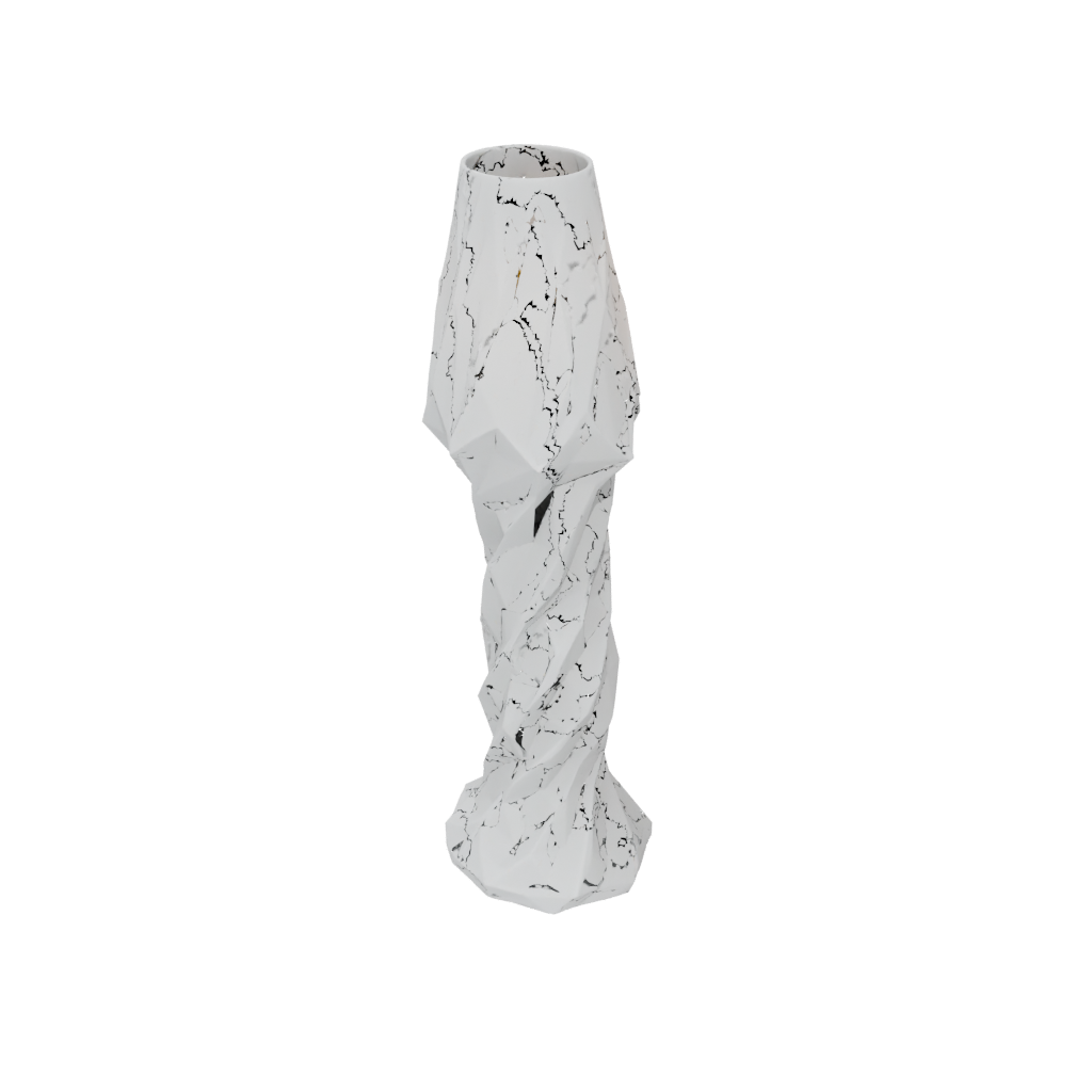 Crystal Geometric Twisted Column Lamp Base
