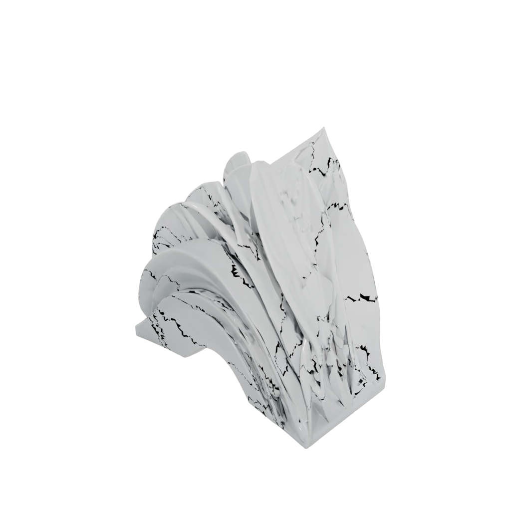 Crystal Geometric Wave-Form Napkin Holder