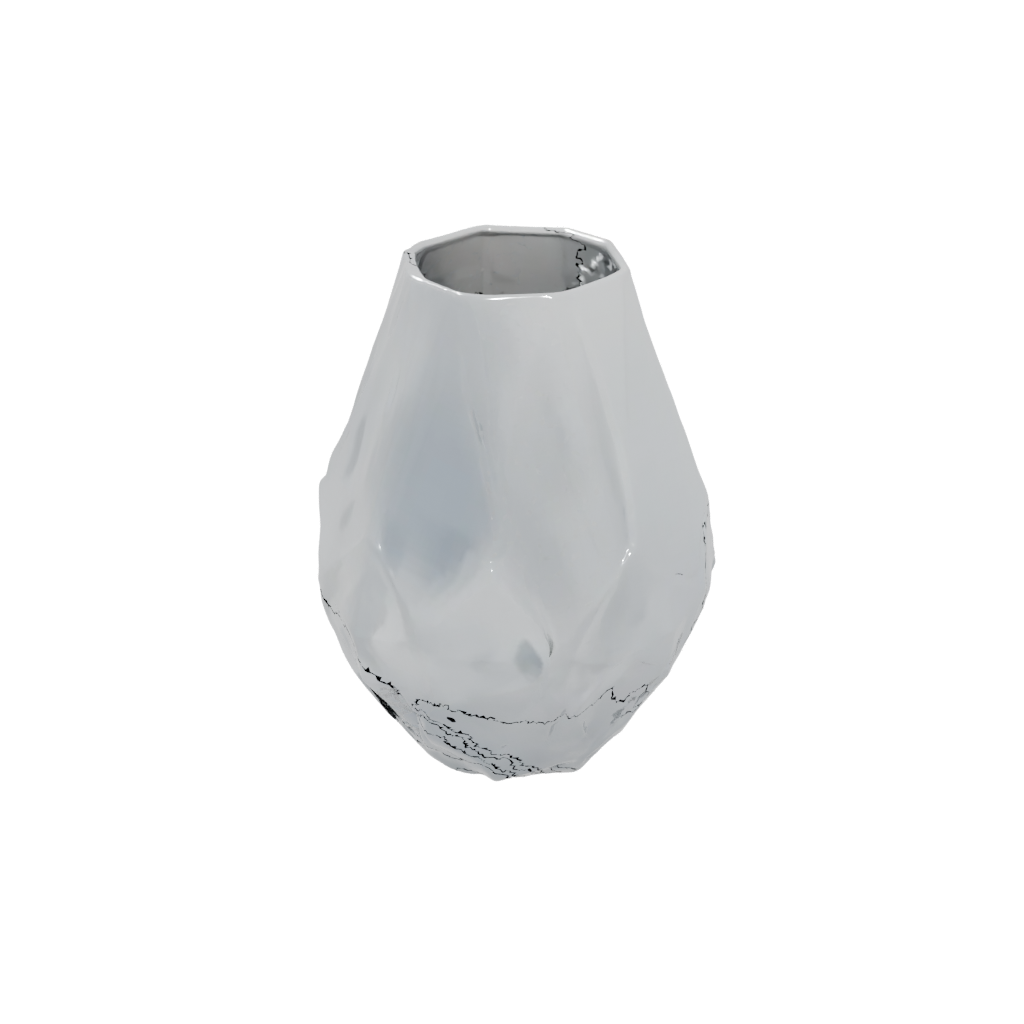 Crystal Geometric Faceted Vase