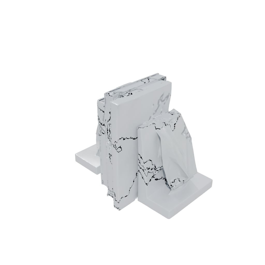 Crystal Low-Poly Bookend Pair — home decor 3D print model, STL