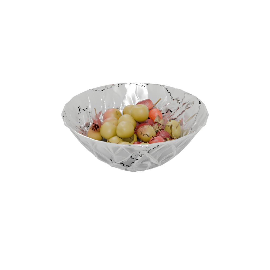 Crystal Sculptural Fruit Bowl — home decor 3D print model, STL