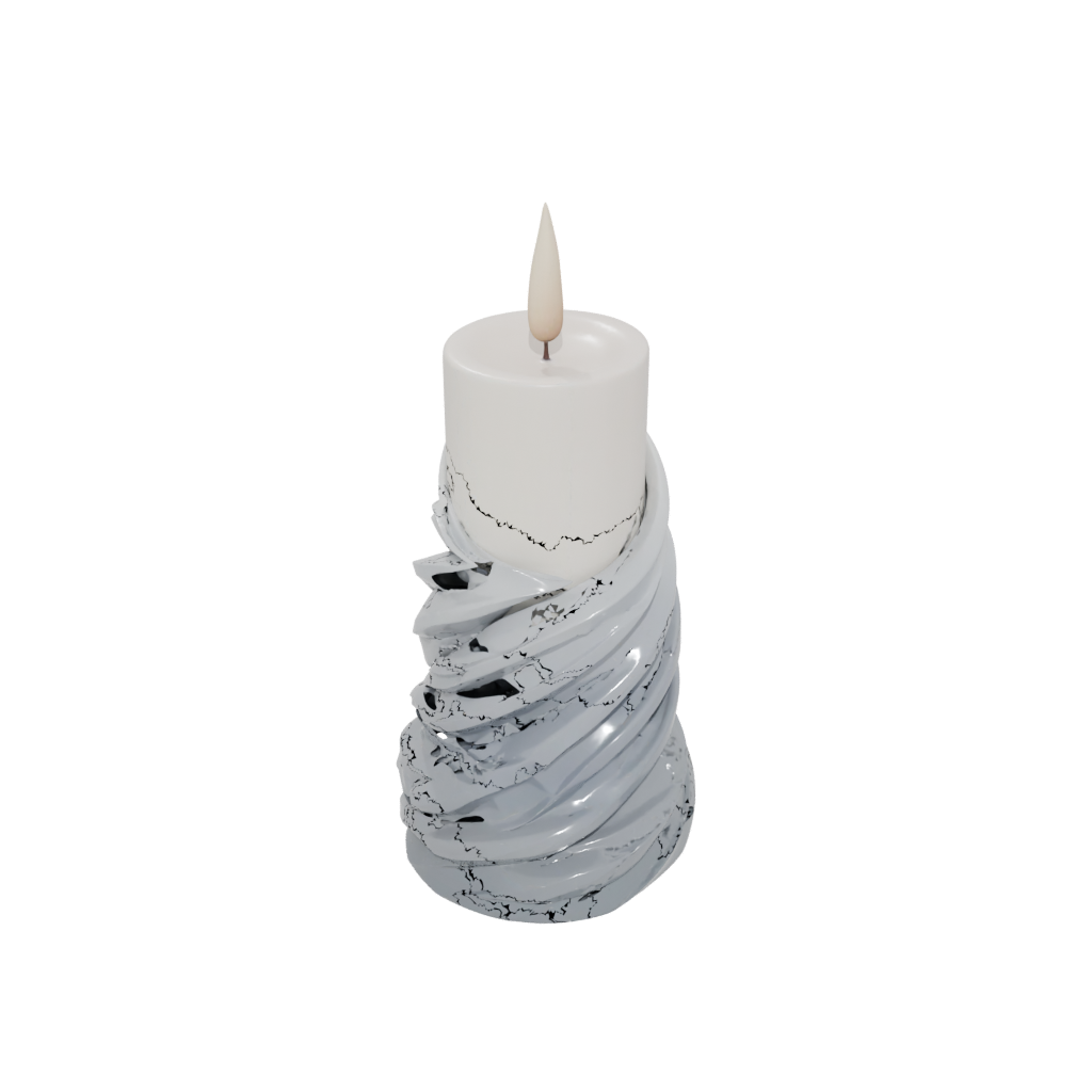 Crystal Spiral Candle Holder — home decor 3D print model, STL
