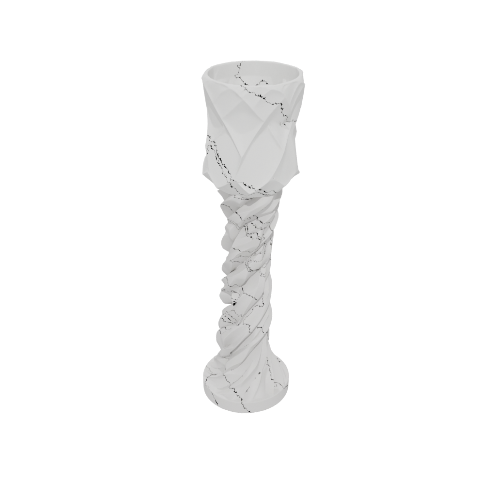 Crystal Twisted Column Lamp Base — home decor 3D print model, STL
