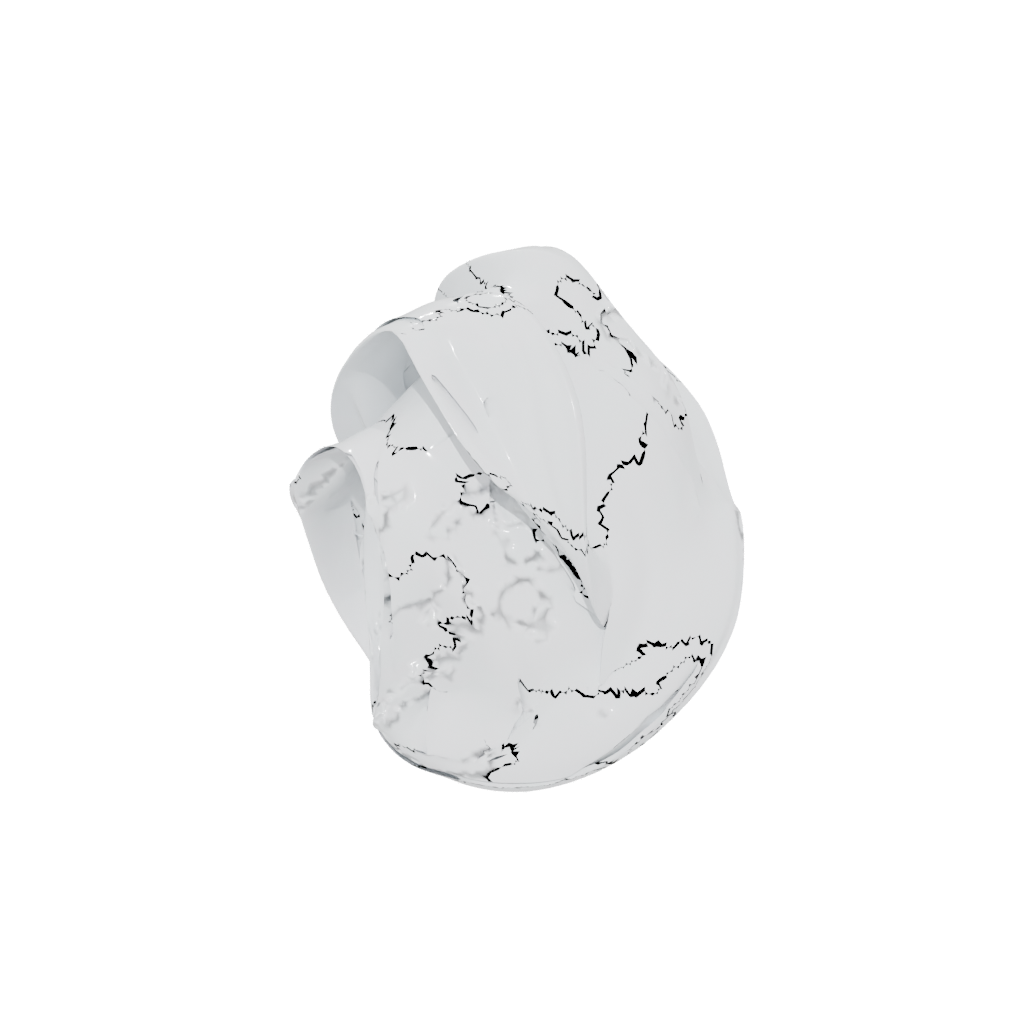 Crystal Organic Abstract Sculpture — home decor 3D print model, STL