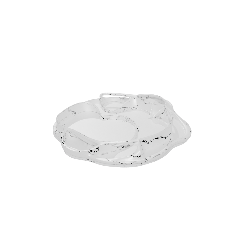 Crystal Organic Coaster Set Holder — home decor 3D print model, STL