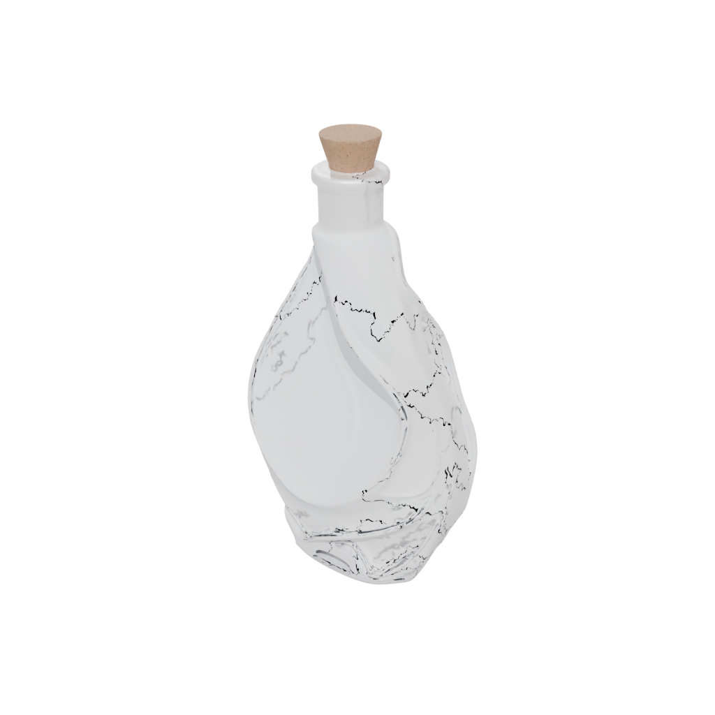 Crystal Organic Diffuser Bottle Sleeve — home decor 3D print model, STL