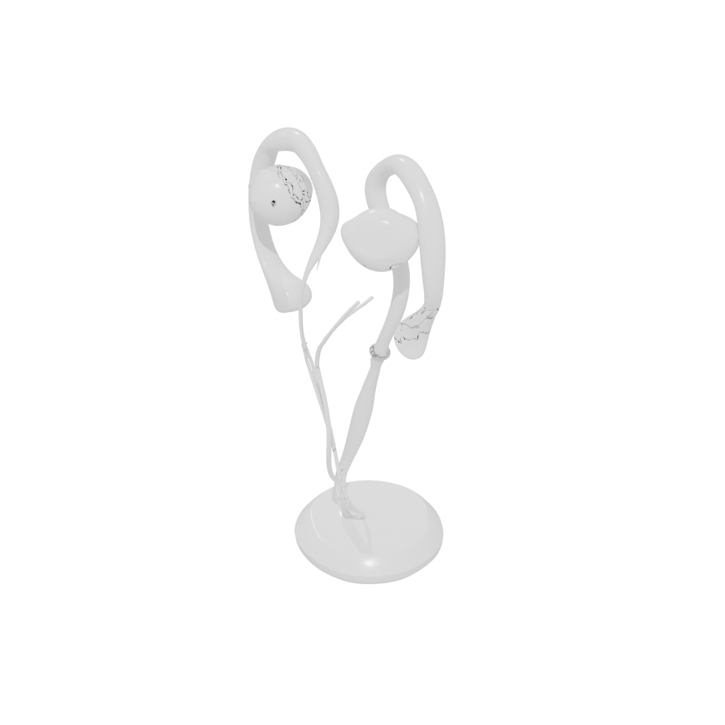 Crystal Organic Earbud Stand — home decor 3D print model, STL