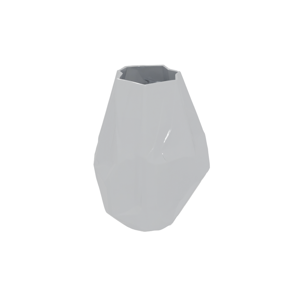 Crystal Organic Geometric Faceted Vase — home decor 3D print model, STL