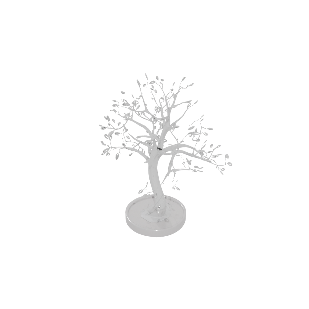 Crystal Organic Jewelry Tree Stand — home decor 3D print model, STL